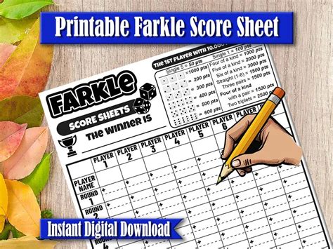 DIY Farkle Score Sheet Templates: Crafting Your Perfect Play