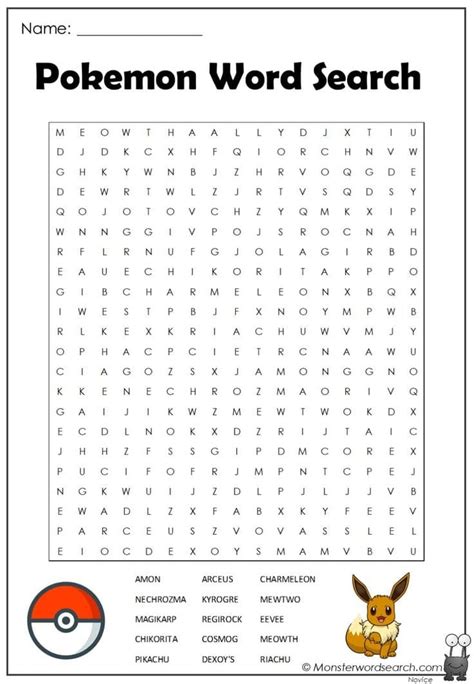 Educational Evolution: Learning with Pokémon Word Searches