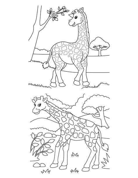 Educational Giraffe Coloring Fun: Learn While You Color