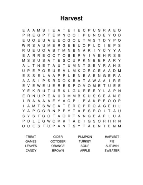 Educational Harvest & Nature Word Searches: Learning Through Play