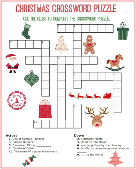 Educational & Learning Crosswords: Enriching Christmas Crossword Printables