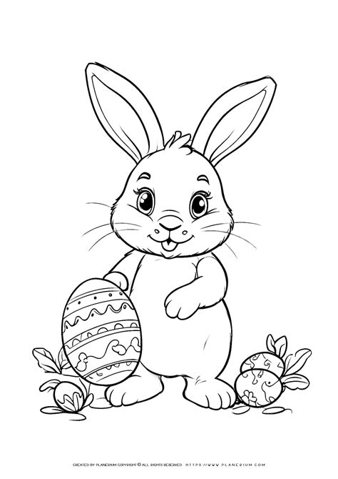 Educational & Themed Easter Bunny Coloring Pages