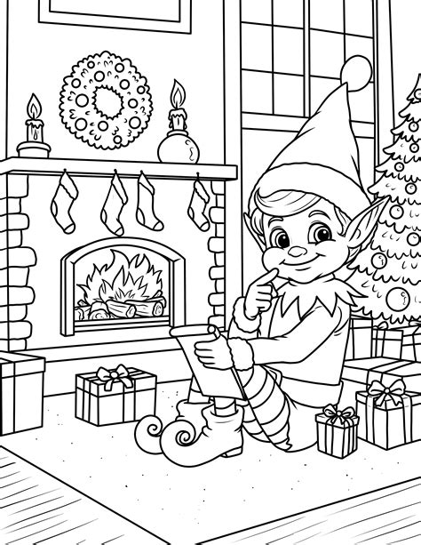 Educational & Themed Elf Coloring Pages Printable: Learning Through Play