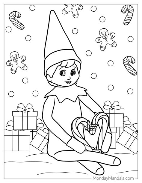 Elves in Action: Story-Driven Elf Coloring Pages Printable Scenes