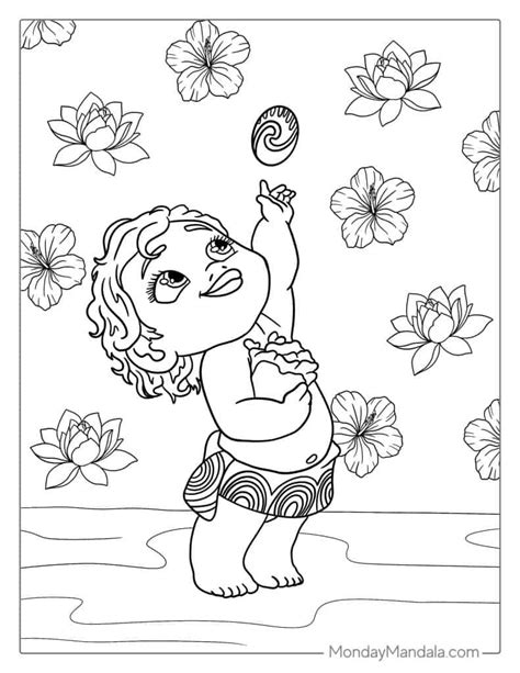 Empowering Journeys: Moana as a Role Model Coloring Sheets