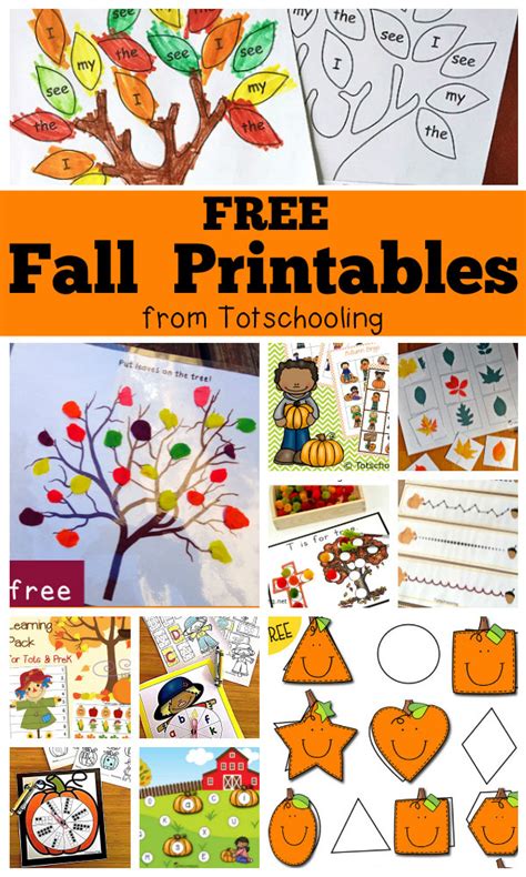 Engaging Kids' Activities & Learning Printables for Fall Fun