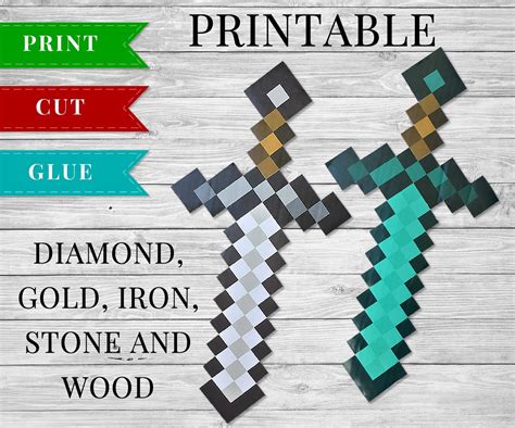 Epic Encounters: Using Minecraft Sword Printables for Parties & Play