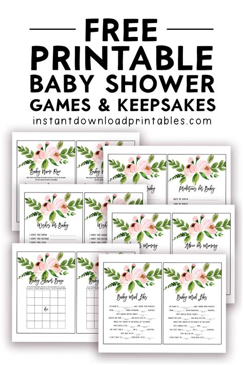 Essential Categories of Free Baby Shower Printables You Need