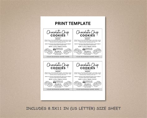 Essential Free Printable Cottage Food Label Templates for Every Home Cook