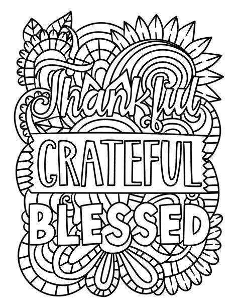 Expressions of Gratitude: Thankful & Inspirational Coloring