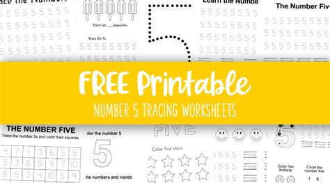 Fantastic Fives: Categories of Printable Number 5 Uses