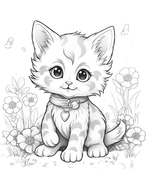 Fantasy Felines & Whimsical Wonders: Magical Kitten Coloring Pages