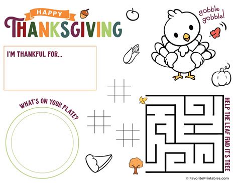 Feathered Friends & Gratitude: Thanksgiving Activity Sheets