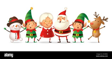 Festive Friends: Reindeer with Santa, Elves, & Winter Companions