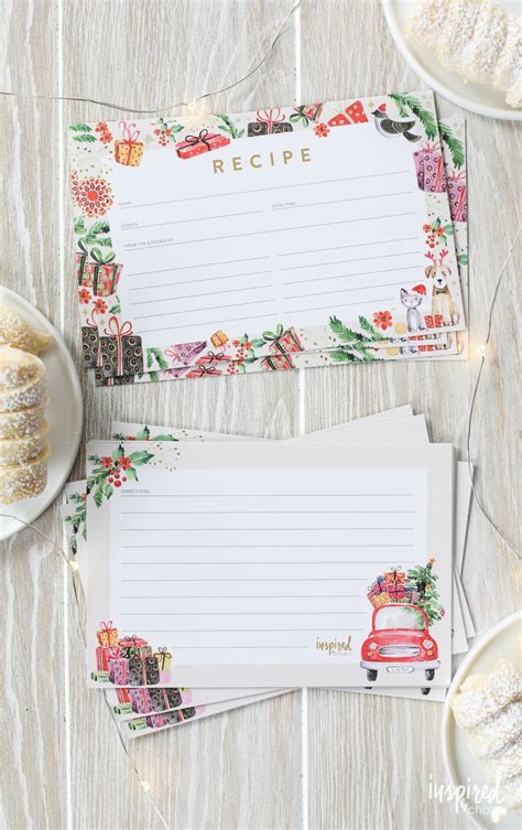 Festive Recipe Cards & Kitchen Helpers