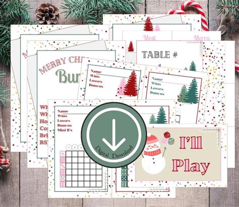 Festive & Themed Bunco Score Cards: Party-Perfect Designs