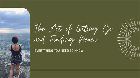 Finding Peace and Letting Go of the Past