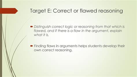 Finding Your Flaws: Diagnostic & Skill-Building Targets