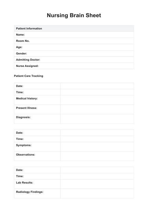 Finding Your Perfect Match: Where to Get a Printable Nurse Brain Sheet PDF