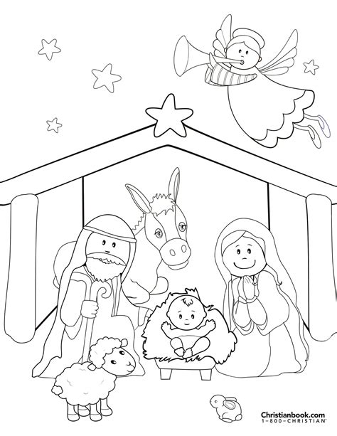 For Little Hands: Coloring & Play Printable Nativity Scenes