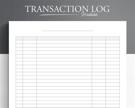 For Small Businesses & Side Gigs: Transaction Log Printables