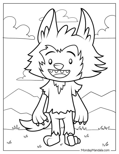 For the Little Howlers: Kid-Friendly Werewolf Coloring Pages Printable