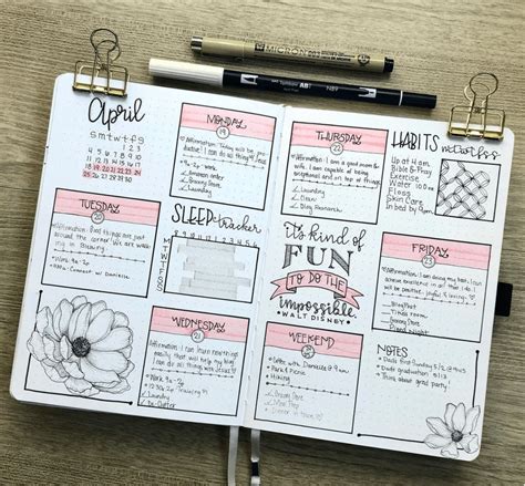 For the Ultra-Organized: Detailed Daily & Weekly Layouts