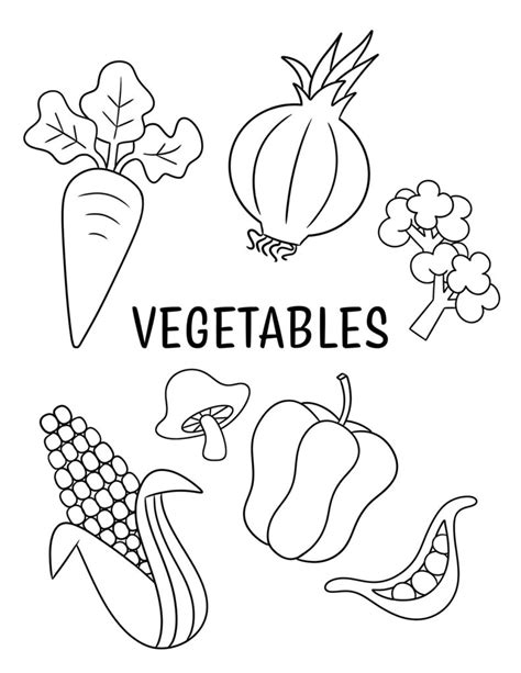 Fresh & Vibrant: Fruits, Veggies & Healthy Bites Food Coloring Pages Free Printable