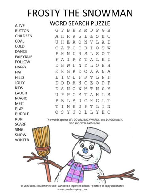 Frosty Word Searches: Seek and Find Fun