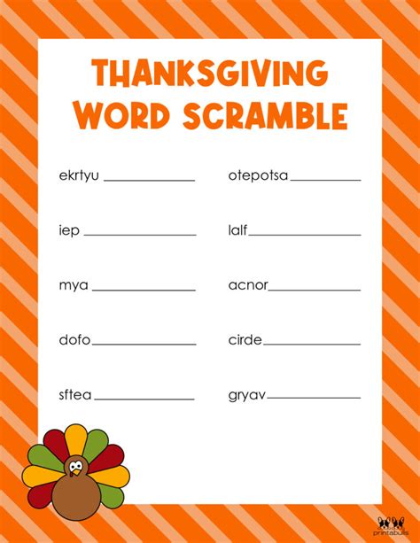 Fun Thanksgiving Word Scrambles: Laughter Guaranteed