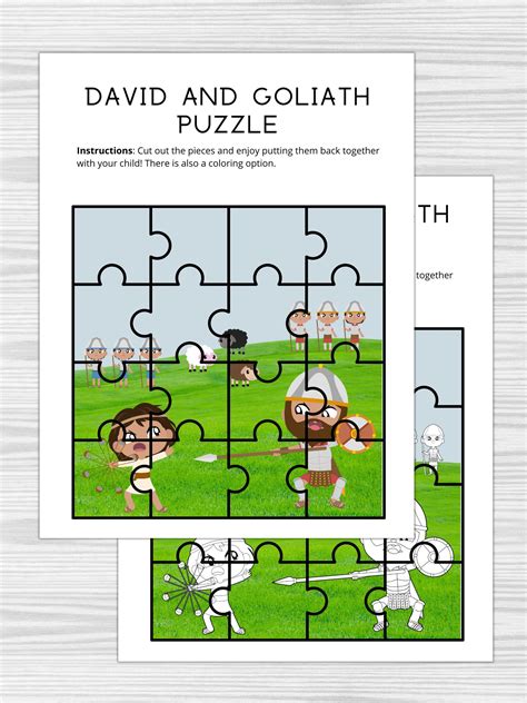 Game On! Fun & Free Printable David and Goliath Activity Games