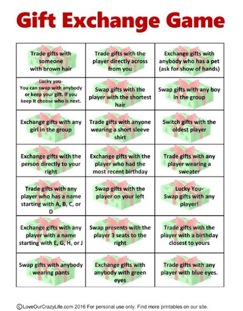 Gift Exchange Strategies (Using L/R Game)