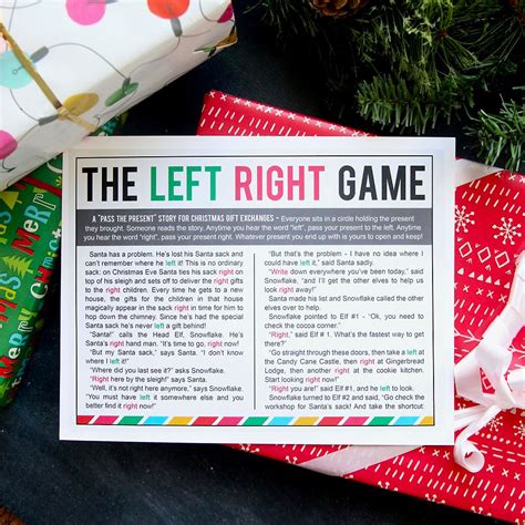 Gift-Giving Galore: Choosing the Best Presents for Your Left Right Game