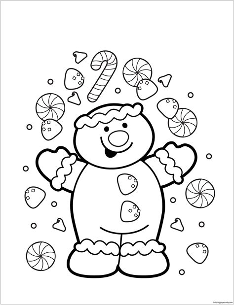 Gingerbread Friends & Families Coloring Pages