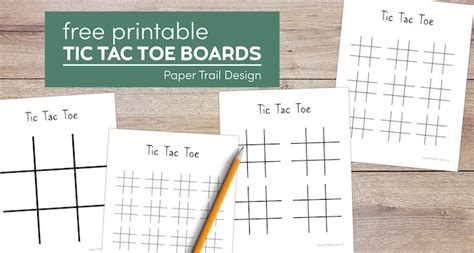 Go Big or Go Home: Large-Scale Tic Tac Toe Printables