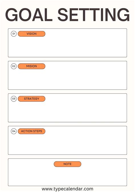 Goal Setting & Application: Action-Oriented Printables for Growth