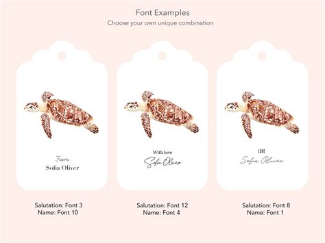 Heartfelt Hues: Sea Turtle Gift Tags, Cards & Stationery