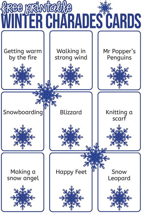 Holiday & Seasonal Printable Charades Cards: Themed Fun!