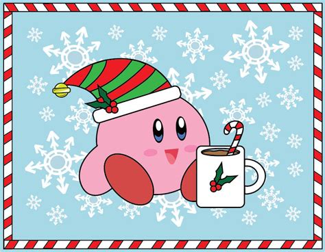 Holiday & Seasonal Sparkle: Festive Kirby Coloring Fun