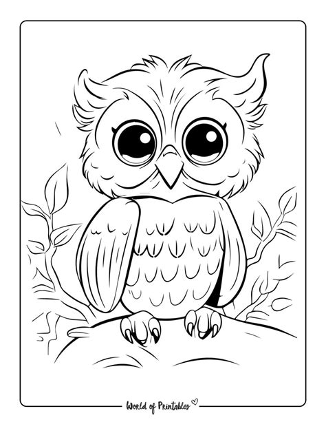 Hoot-tiful Beginnings: Simple & Sweet Owl Coloring Pages for Little Artists