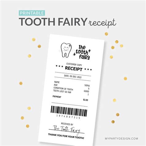 How to Choose the Best Free Printable Tooth Fairy Receipt for Your Needs