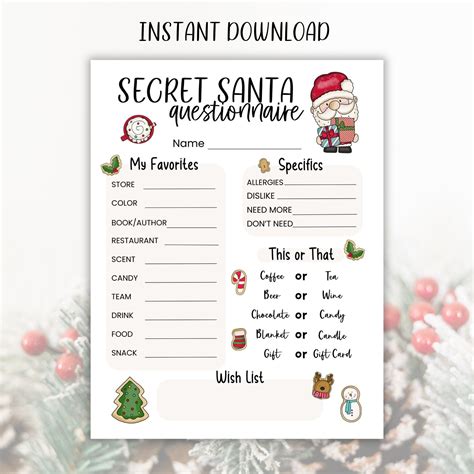 How to Choose the Best Secret Santa Printable Form for Your Needs