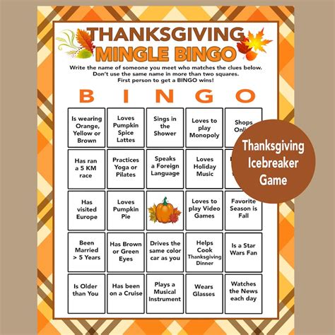 Icebreaker & Mingling Thanksgiving Games