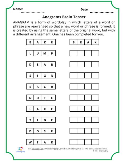 Icy Anagrams: Brain-Twisting Challenges