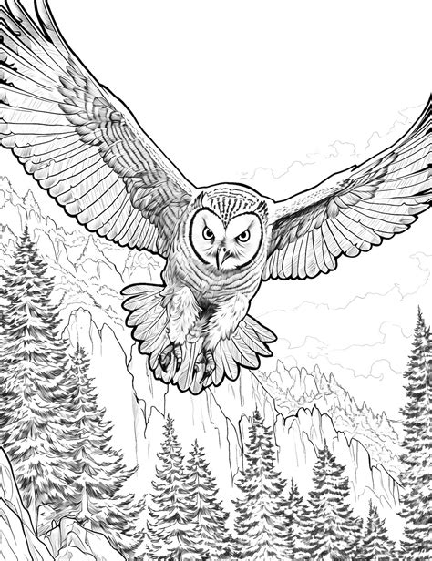 Intricate Designs for Mindful Moments: Adult Owl Coloring Pages