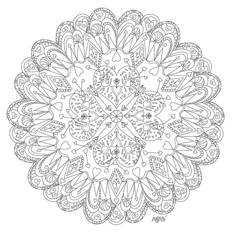 Intricate Love Mandalas & Patterns