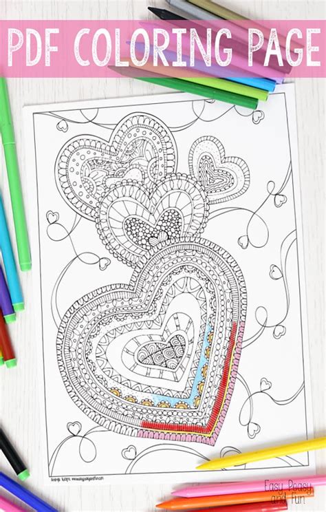 Intricate & Mindful Hearts: Your Zen Coloring Journey