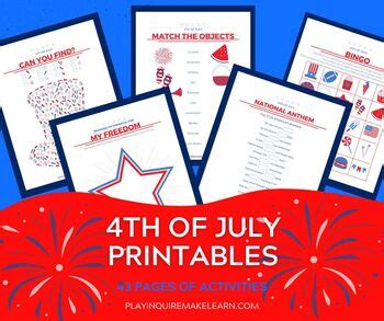 Keep 'Em Busy: Engaging Fourth of July Activity Printables