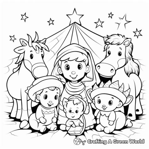 Kid-Friendly & Coloring Nativity Scenes