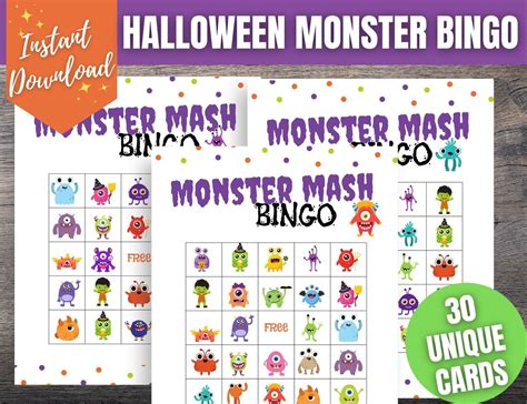 Kid-Friendly Monster Mash Bingo